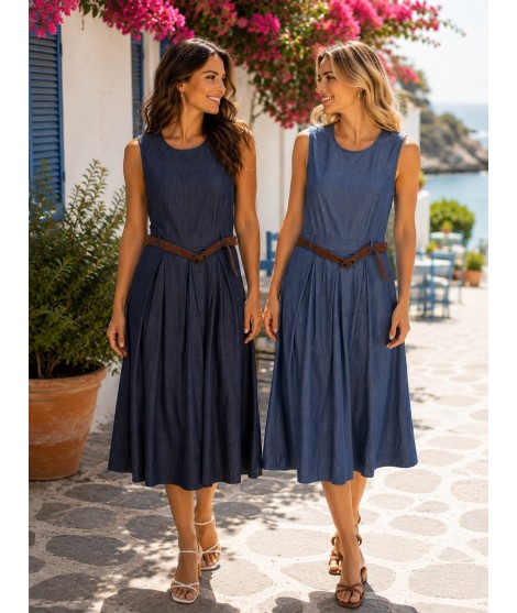 Vestito Jeansato BLE-215 - Encaty Vestiti e abiti  ECBLE-215