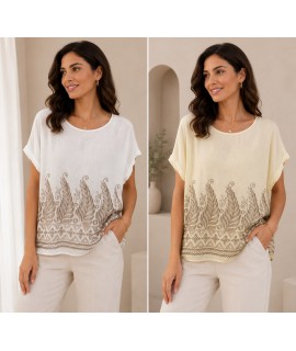 Bluse Fantasia C572 - Linda's Camicie e Bluse donna LINC572