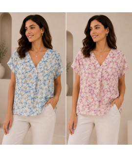 Bluse Fantasia C586 - Linda's Camicie e Bluse donna LINC586