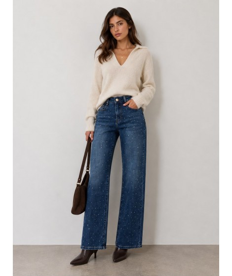 Jeans Strass L6587Z - Encaty Jeans donna ECL6587Z