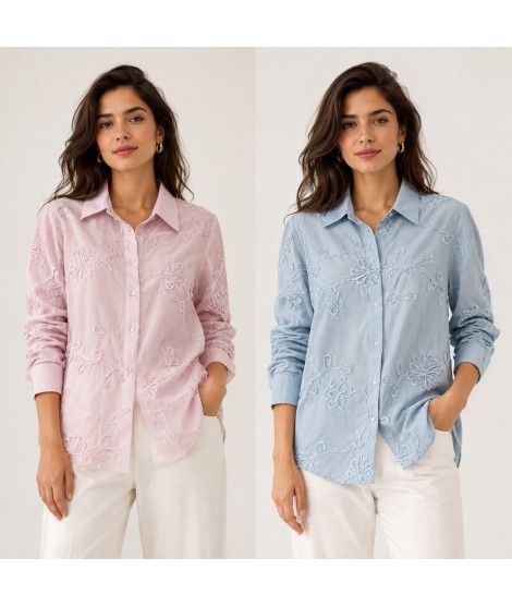 Camicia Cotone CR-2676 - Encaty Camicie e Bluse donna ECCR-2676