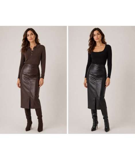 Gonna Ecopelle 70414 - Carla Ferroni Gonne donna CF70414