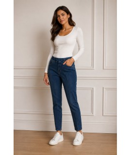 Jeans con Elastico Linda - Perla Oversize Jeans donna POLINDA