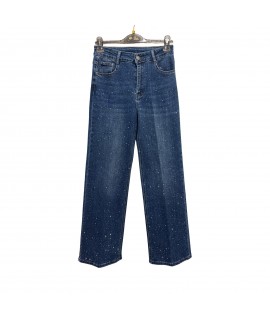 Jeans con Strass Olessia - Perla Oversize Jeans donna POOLESSIA