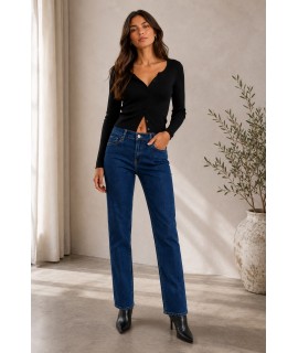Jeans Bottone Push-up - Perla Oversize Jeans donna POPUSHUP