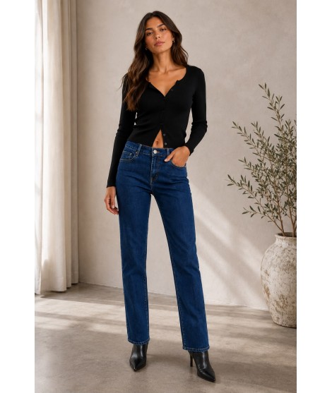Jeans Bottone Push-up - Perla Oversize Jeans donna POPUSHUP