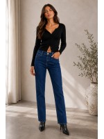 Jeans Bottone Push-up - Perla Oversize Jeans donna POPUSHUP