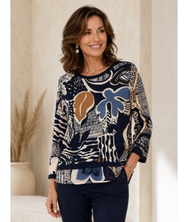 Maglia Madrid Fantasia - Perla Oversize Maglieria e t-shirt donna POMADRID
