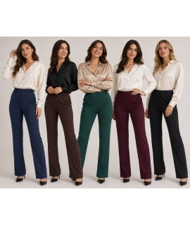 Pantaloni Scivoloso Elastico - Perla Oversize Pantaloni donna POELASTICO