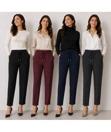 Pantaloni Scuba Laccetto SC87 - Simona Costa Pantaloni donna SC87