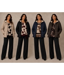 Giubbino Cappuccio Z72898 - Encaty Piumini e giubbini ECZ72898