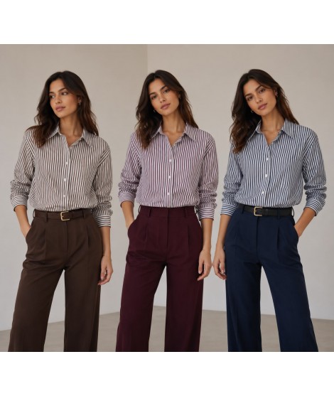 Camicia Righe 80075 - Patrizia Blasio Camicie e Bluse donna PB80075