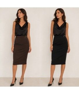 Gonna Tinta Unita 70417 - Carla Ferroni Gonne donna CF70417
