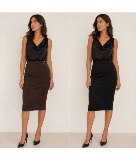 Gonna Tinta Unita 70417 - Carla Ferroni Gonne donna CF70417