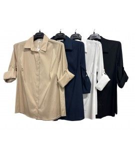 Camicia Basic Curvy 8537CAL - Patrizia Blasio Camicie e Bluse donna PB8537CAL