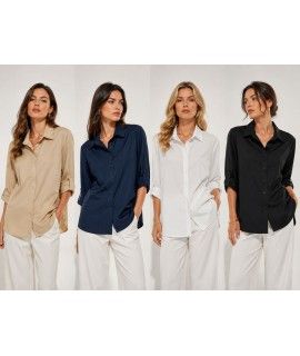 Camicia Basic Curvy 8537CAL - Patrizia Blasio Camicie e Bluse donna PB8537CAL
