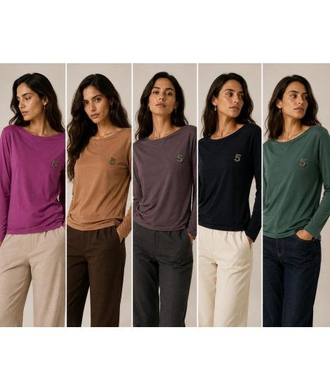 Maglia Tinta Unita F213 - Bianca Ghirelli Maglieria e t-shirt donna BGF213