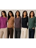 Maglia Tinta Unita F213 - Bianca Ghirelli Maglieria e t-shirt donna BGF213