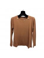 Maglia Tinta Unita F204 - Bianca Ghirelli Maglieria e t-shirt donna BGF204