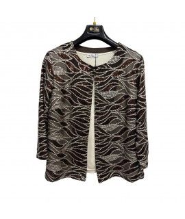 Twin-set Paillettes Elena - Perla Oversize Twin-set donna POELENA