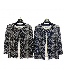 Twin-set Paillettes Elena - Perla Oversize Twin-set donna POELENA