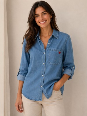 Camicia Chambray K8224 - Encaty Camicie e Bluse donna ECK8224