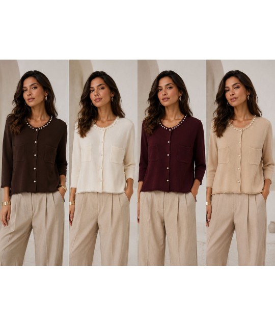 Maglia Tasche T5245 - Encaty Maglieria e t-shirt donna ECT5245
