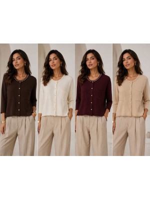 Maglia Tasche T5245 - Encaty Maglieria e t-shirt donna ECT5245