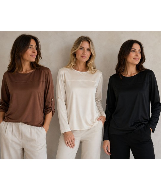 Bluse Tinta Unita 50327 - Carla Ferroni Camicie e Bluse donna CF50327