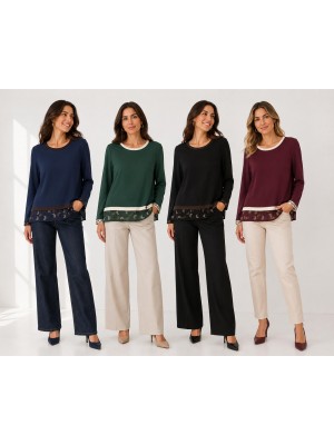 Maglia Strass Madrid - Perla Oversize Maglieria e t-shirt donna POMADRID