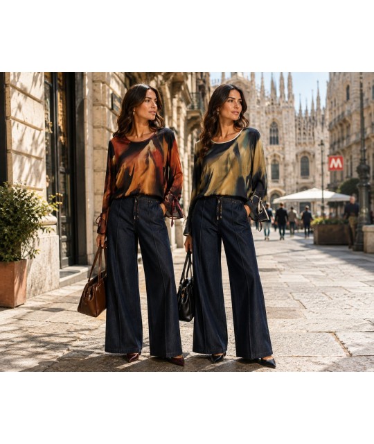 Maglia Fantasia Lory - Perla Oversize Maglieria e t-shirt donna POLORY