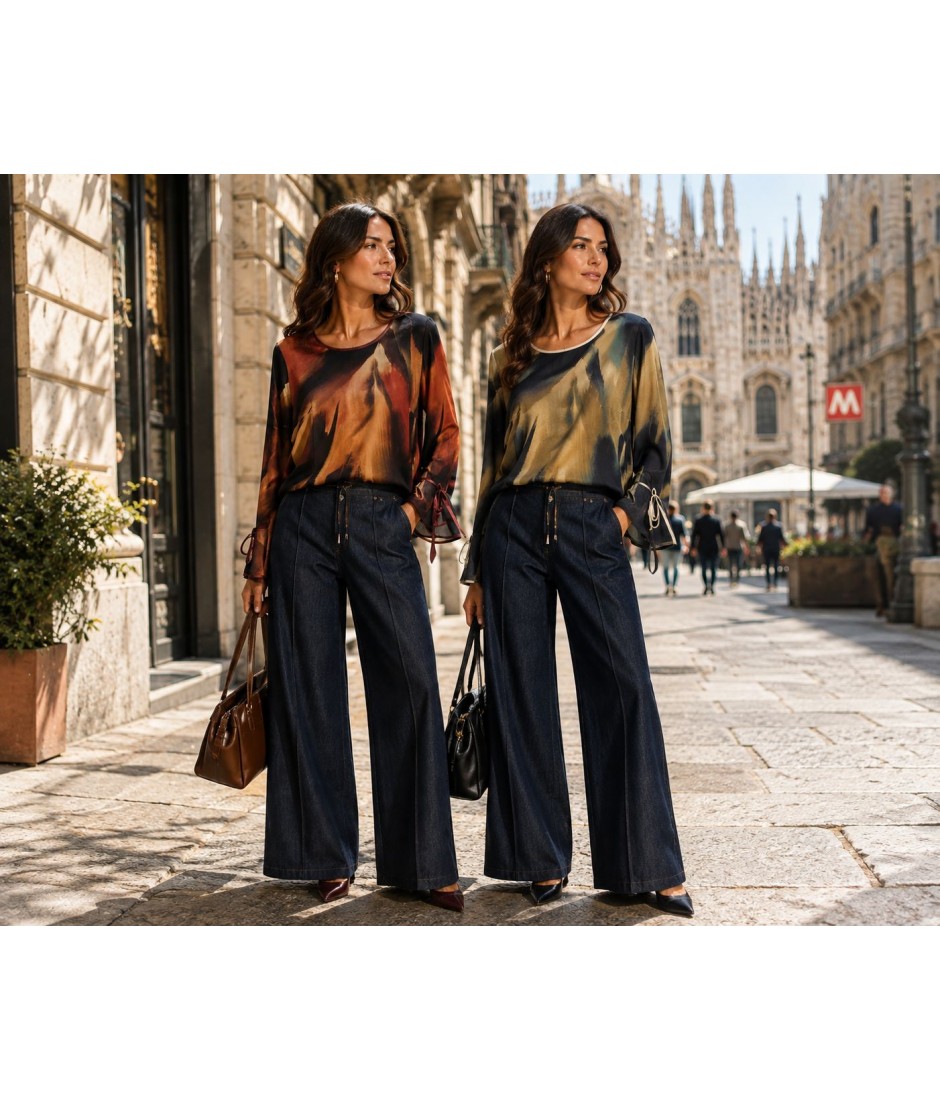 Maglia Fantasia Lory - Perla Oversize Maglieria e t-shirt donna POLORY