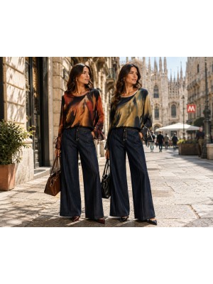 Maglia Fantasia Lory - Perla Oversize Maglieria e t-shirt donna POLORY