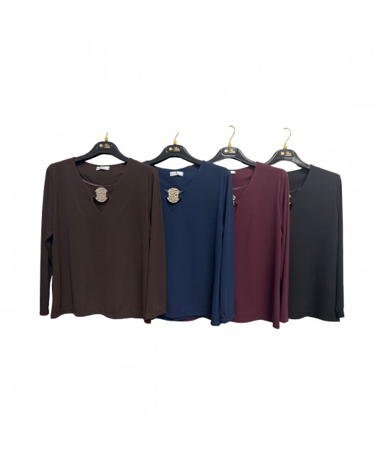 Maglia Tinta Unita Marisol - Perla Oversize Maglieria e t-shirt donna POMARISOL