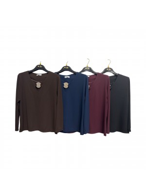 Maglia Tinta Unita Marisol - Perla Oversize Maglieria e t-shirt donna POMARISOL