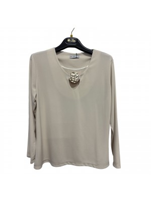 Maglia Tinta Unita Marisol - Perla Oversize Maglieria e t-shirt donna POMARISOL