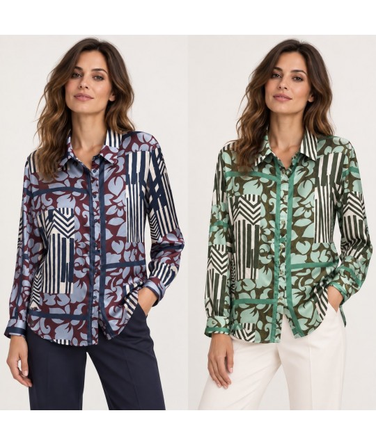 Camicia Curvy D2903 - Romi-hò Camicie e Bluse donna RHD2903