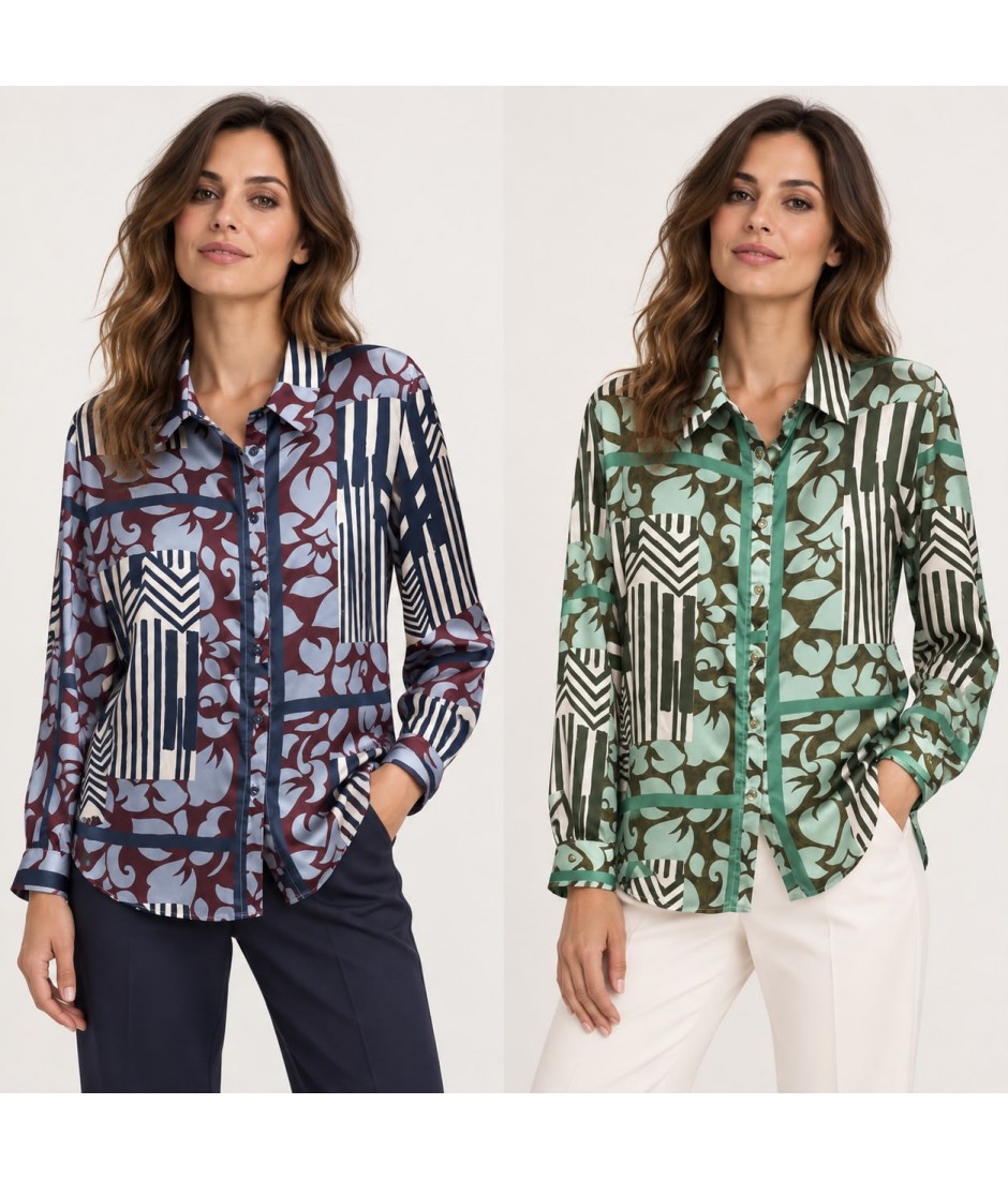Camicia Curvy D2903 - Romi-hò Camicie e Bluse donna RHD2903