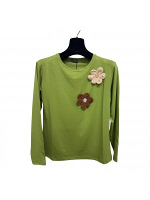 Maglia Fiori F253 - Bianca Ghirelli Maglieria e t-shirt donna BGF253