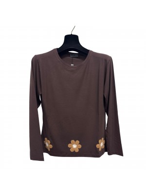 Maglia Fiori F249 - Bianca Ghirelli Maglieria e t-shirt donna BGF249