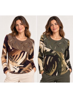 Maglia Fantasia 2615 - Kiara Contini Maglieria e t-shirt donna KC2615