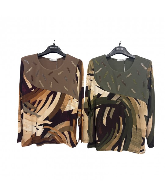 Maglia Fantasia 2615 - Kiara Contini Maglieria e t-shirt donna KC2615
