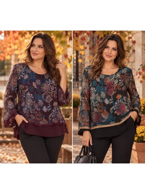 Bluse Curvy Rubina - Equilibrio Camicie e Bluse donna EQRUBINA