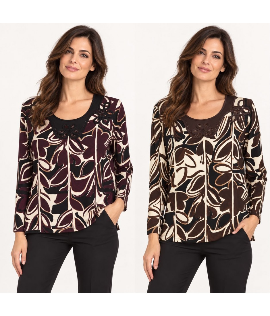 Maglia Ludovica Fantasia - Perla Oversize Maglieria e t-shirt donna POLUDOVICAFANT