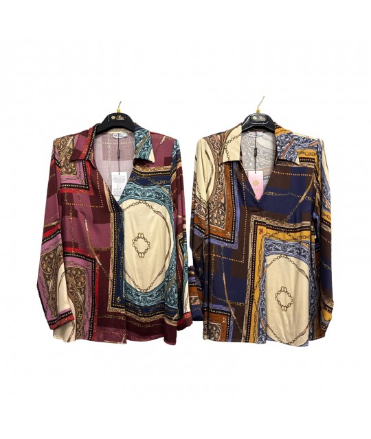 Casacca Fantasia Colombia - Perla Oversize Camicie e Bluse donna POCOLOMBIA