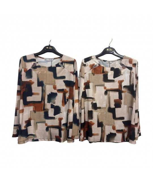 Maglia Nadia Over Fantasia - Perla Oversize Maglieria e t-shirt donna PONADIAOVER