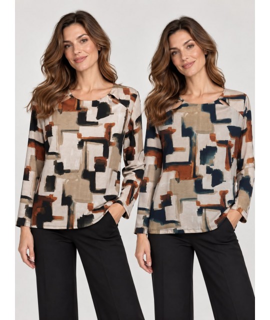 Maglia Nadia Over Fantasia - Perla Oversize Maglieria e t-shirt donna PONADIAOVER