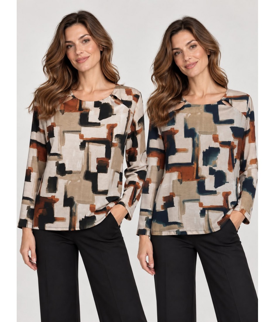 Maglia Nadia Over Fantasia - Perla Oversize Maglieria e t-shirt donna PONADIAOVER
