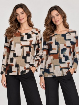 Maglia Nadia Over Fantasia - Perla Oversize Maglieria e t-shirt donna PONADIAOVER