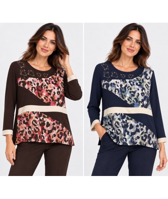 Maglia Fantasia Stella - Perla Oversize Maglieria e t-shirt donna POSTELLA